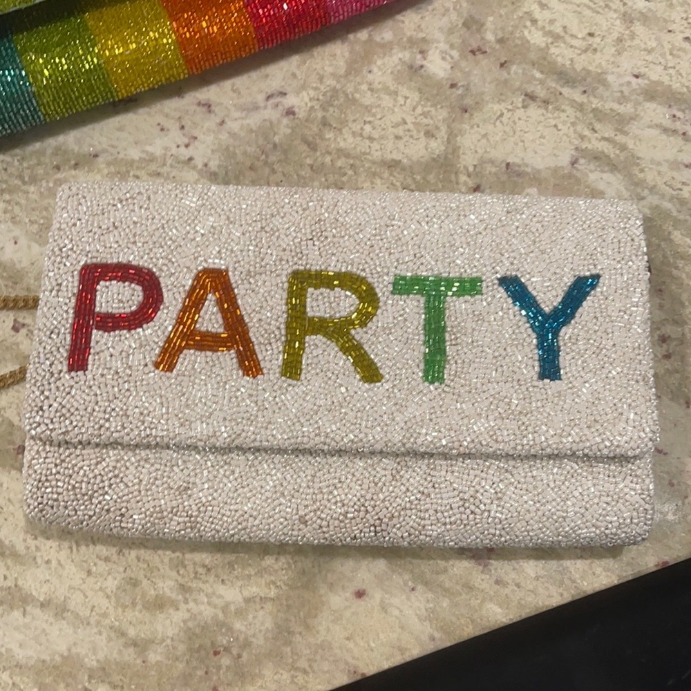 White, tiana party clutch